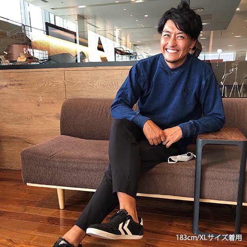 クルーネック デニムスウェット