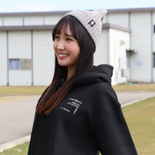 VeniceW ブラック×グレー　ニット帽子 VENCE EXCHANGE ニット帽 ニットキャップ グラフィティビーニーニット